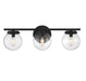 Meridian - Three Light Bathroom Vanity Light - Matte Black- Union Lighting Luminaires Decor
