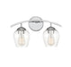 Meridian - Two Light Bathroom Vanity Light - Mbath - Chrome- Union Lighting Luminaires Decor