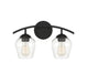 Meridian - Two Light Bathroom Vanity Light - Mbath - Matte Black- Union Lighting Luminaires Decor