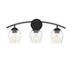 Meridian - Three Light Bathroom Vanity Light - Mbath - Matte Black- Union Lighting Luminaires Decor