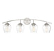 Meridian - Four Light Bathroom Vanity Light - Mbath - Brushed Nickel- Union Lighting Luminaires Decor