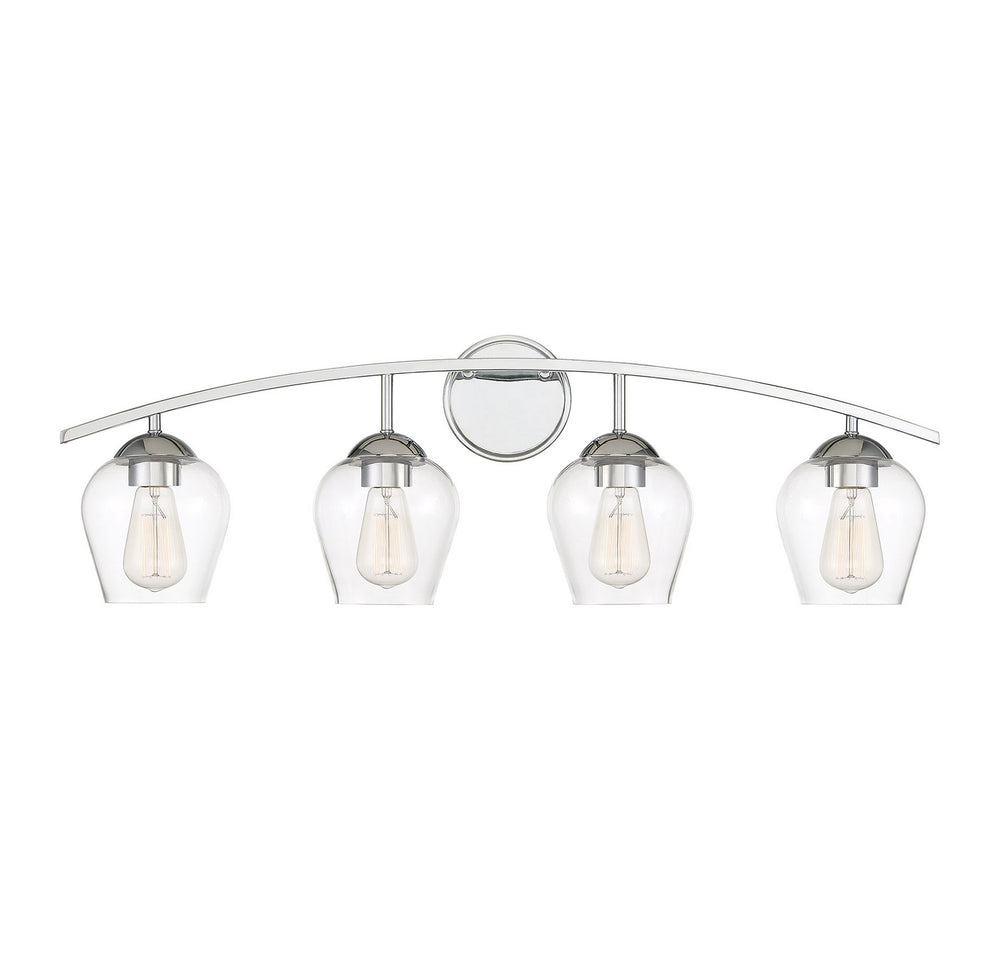 Meridian - Four Light Bathroom Vanity Light - Mbath - Chrome- Union Lighting Luminaires Decor