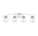 Meridian - Four Light Bathroom Vanity Light - Mbath - Chrome- Union Lighting Luminaires Decor