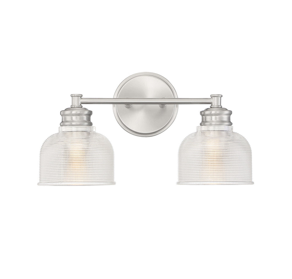 Meridian - Two Light Bathroom Vanity Light - Mbath - Brushed Nickel- Union Lighting Luminaires Decor