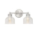Meridian - Two Light Bathroom Vanity Light - Mbath - Brushed Nickel- Union Lighting Luminaires Decor