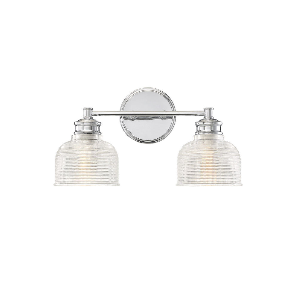Meridian - Two Light Bathroom Vanity Light - Mbath - Chrome- Union Lighting Luminaires Decor