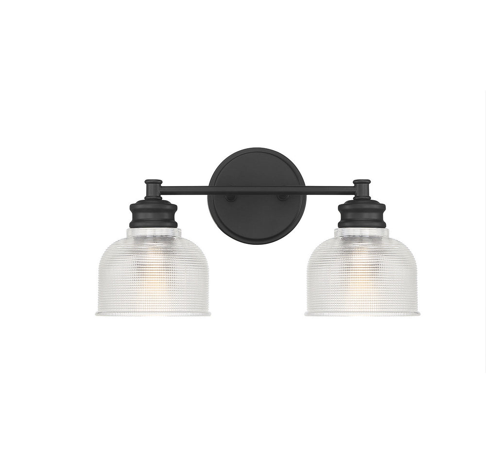 Meridian - Two Light Bathroom Vanity Light - Mbath - Matte Black- Union Lighting Luminaires Decor