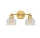 Meridian - Two Light Bathroom Vanity Light - Mbath - Natural Brass- Union Lighting Luminaires Decor