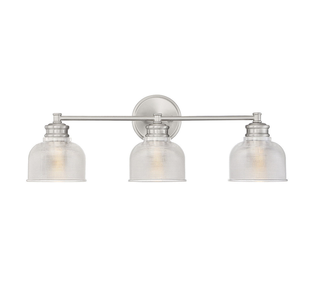 Meridian - Three Light Bathroom Vanity Light - Mbath - Brushed Nickel- Union Lighting Luminaires Decor
