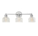 Meridian - Three Light Bathroom Vanity Light - Mbath - Chrome- Union Lighting Luminaires Decor