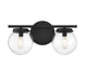 Meridian - Two Light Bathroom Vanity Light - Matte Black- Union Lighting Luminaires Decor
