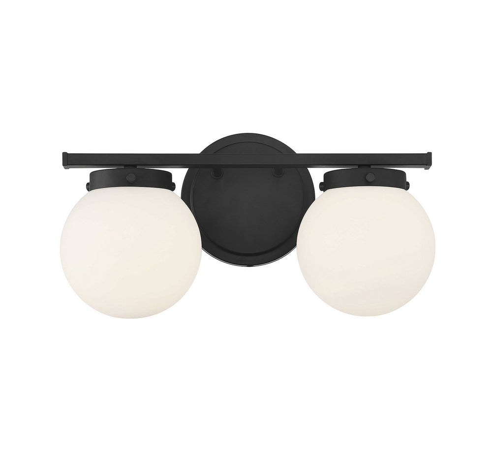 Meridian - Two Light Bathroom Vanity Light - Matte Black- Union Lighting Luminaires Decor