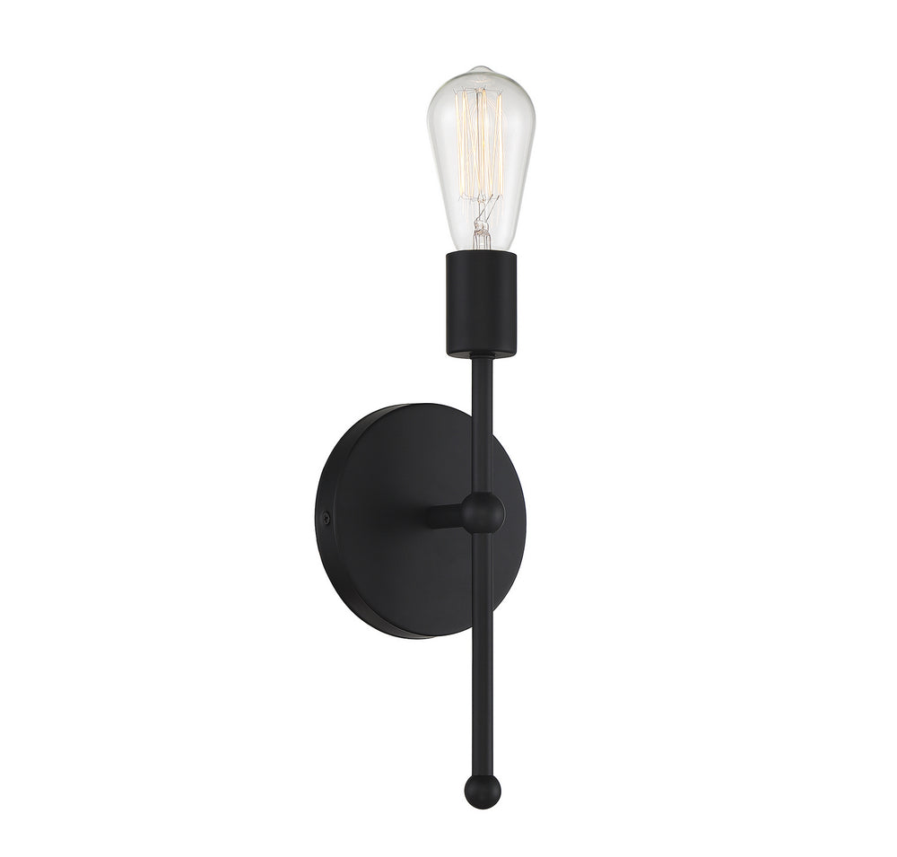 Meridian - One Light Wall Sconce - Matte Black- Union Lighting Luminaires Decor
