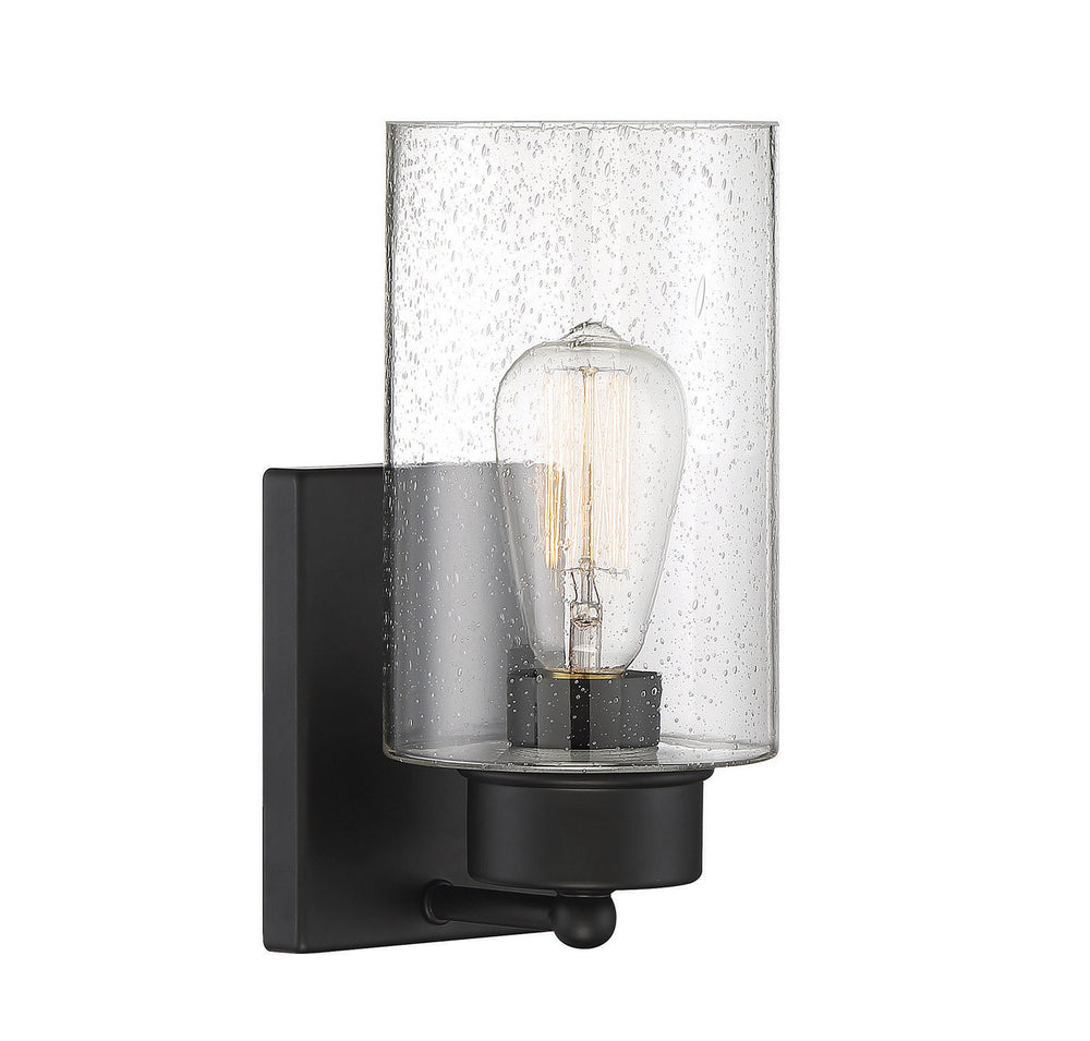 Meridian - One Light Wall Sconce - Mscon - Matte Black- Union Lighting Luminaires Decor