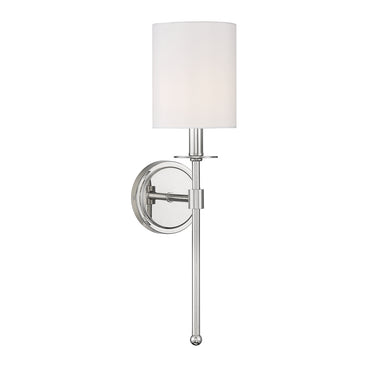 Meridian - One Light Wall Sconce - Polished Nickel- Union Lighting Luminaires Decor