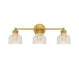 Meridian - Three Light Bathroom Vanity Light - Mbath - Natural Brass- Union Lighting Luminaires Decor