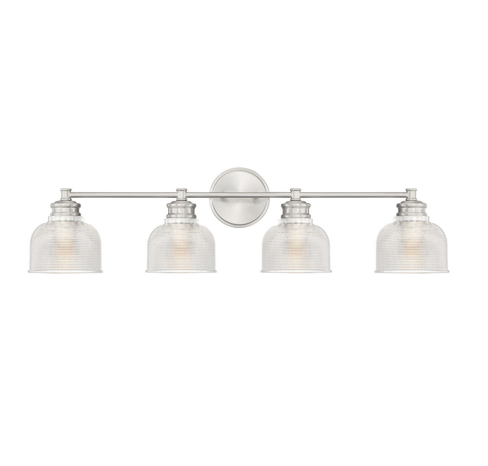 Meridian - Four Light Bathroom Vanity Light - Mbath - Brushed Nickel- Union Lighting Luminaires Decor