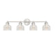 Meridian - Four Light Bathroom Vanity Light - Mbath - Brushed Nickel- Union Lighting Luminaires Decor
