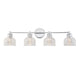 Meridian - Four Light Bathroom Vanity Light - Mbath - Chrome- Union Lighting Luminaires Decor