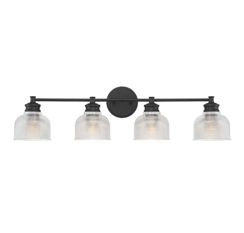 Meridian - Four Light Bathroom Vanity Light - Mbath - Matte Black- Union Lighting Luminaires Decor