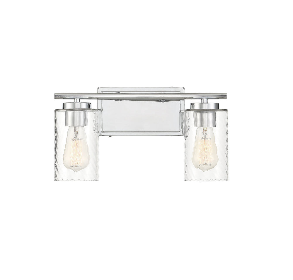 Meridian - Two Light Bathroom Vanity Light - Mbath - Chrome- Union Lighting Luminaires Decor