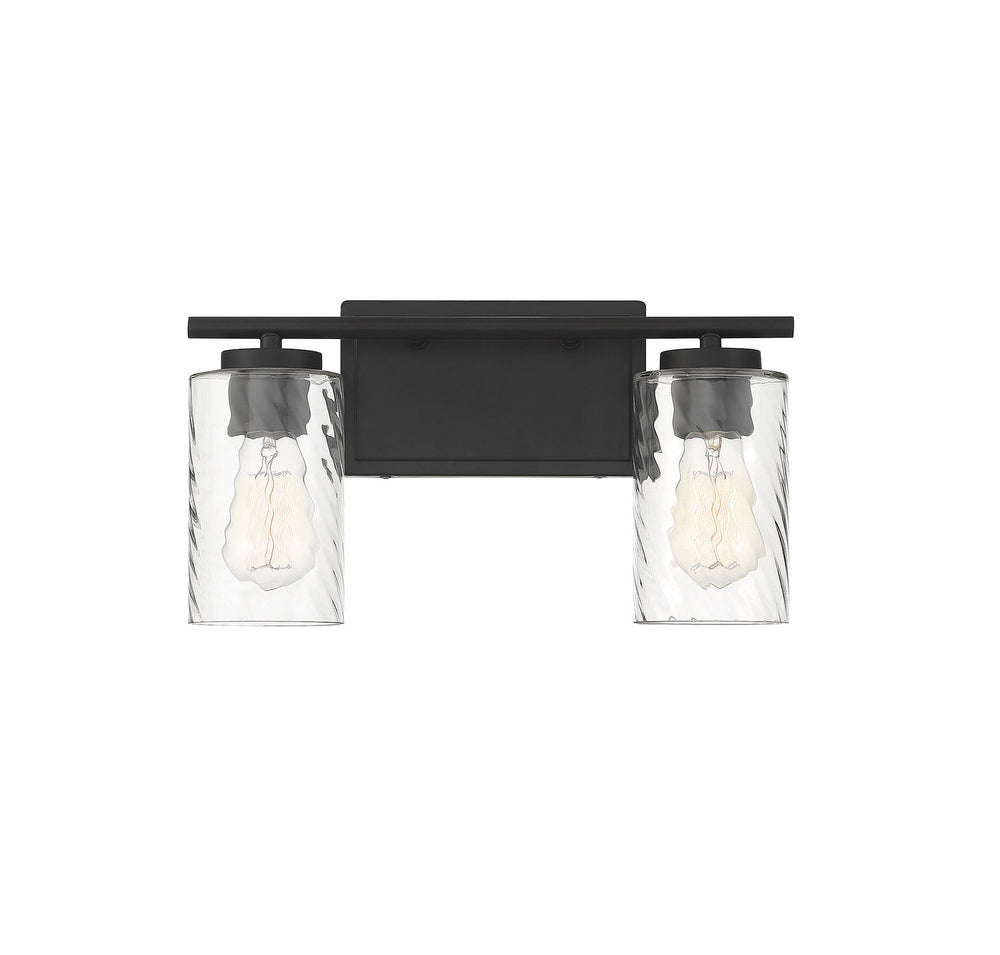 Meridian - Two Light Bathroom Vanity Light - Mbath - Matte Black- Union Lighting Luminaires Decor