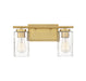 Meridian - Two Light Bathroom Vanity Light - Mbath - Natural Brass- Union Lighting Luminaires Decor