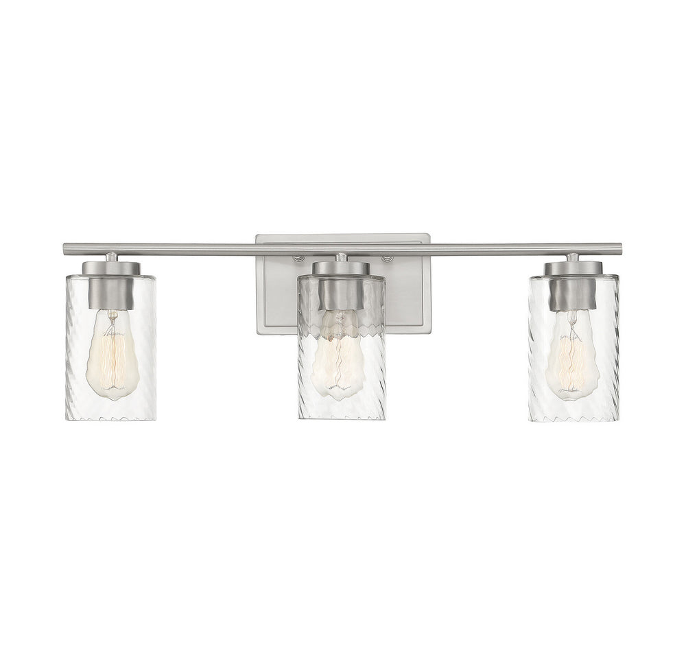 Meridian - Three Light Bathroom Vanity Light - Mbath - Brushed Nickel- Union Lighting Luminaires Decor