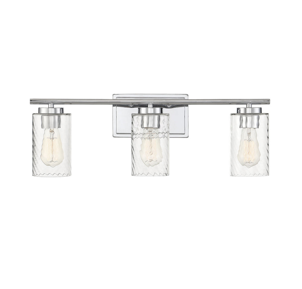 Meridian - Three Light Bathroom Vanity Light - Mbath - Chrome- Union Lighting Luminaires Decor