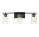 Meridian - Three Light Bathroom Vanity Light - Mbath - Matte Black- Union Lighting Luminaires Decor