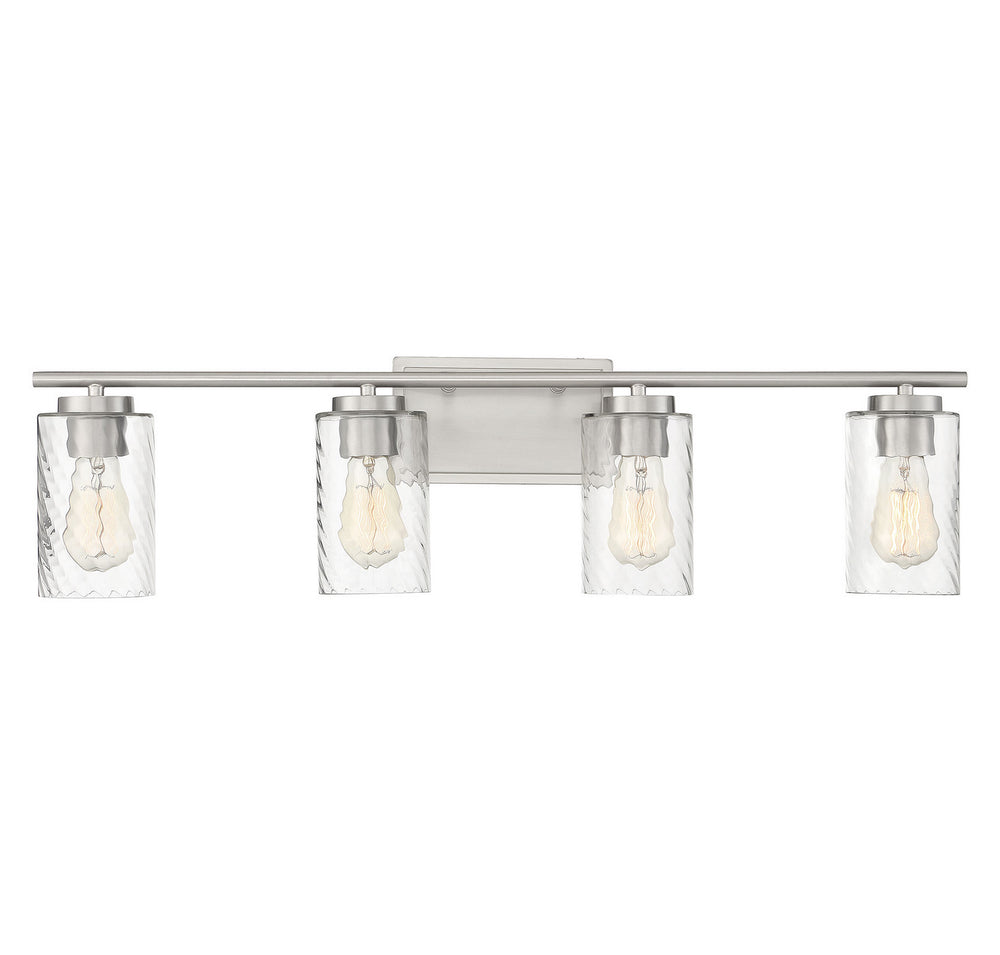 Meridian - Four Light Bathroom Vanity Light - Mbath - Brushed Nickel- Union Lighting Luminaires Decor