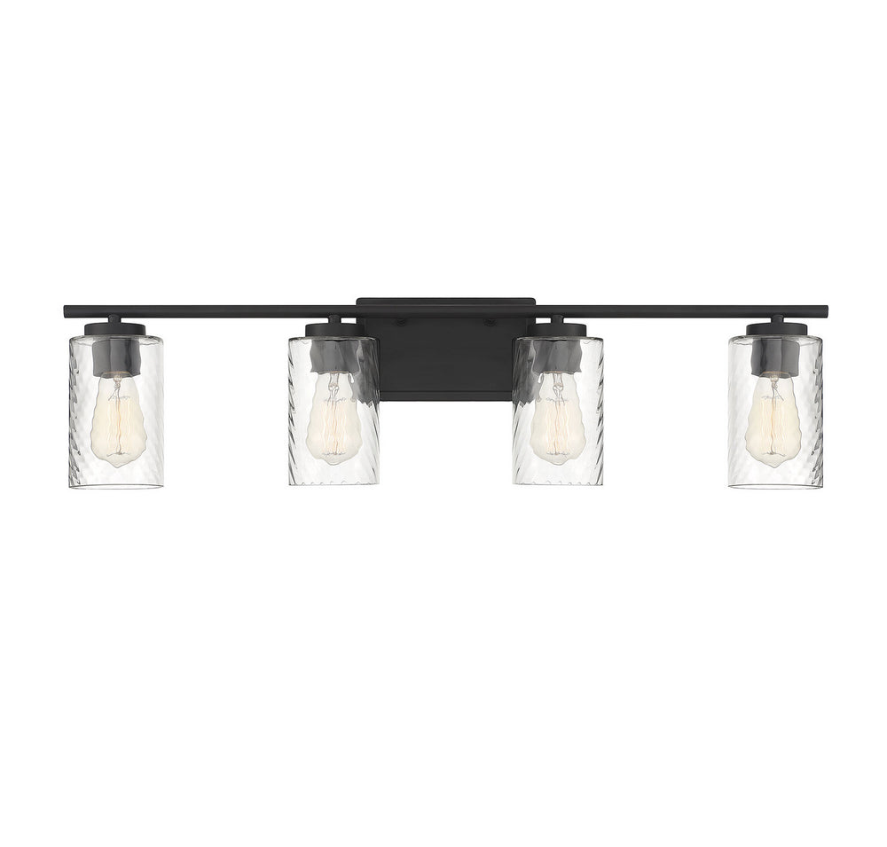 Meridian - Four Light Bathroom Vanity Light - Mbath - Matte Black- Union Lighting Luminaires Decor
