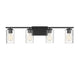 Meridian - Four Light Bathroom Vanity Light - Mbath - Matte Black- Union Lighting Luminaires Decor