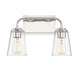Meridian - Two Light Bathroom Vanity Light - Mbath - Polished Nickel- Union Lighting Luminaires Decor
