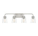 Meridian - Four Light Bathroom Vanity Light - Mbath - Brushed Nickel- Union Lighting Luminaires Decor