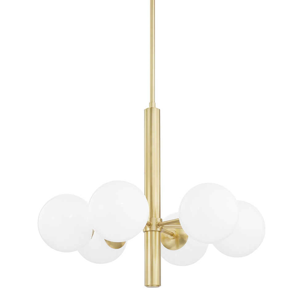 Mitzi Canada - Six Light Chandelier - Stella - Aged Brass- Union Lighting Luminaires Decor