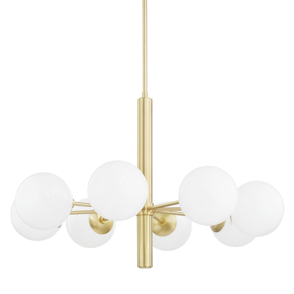 Mitzi Canada - Eight Light Chandelier - Stella - Aged Brass- Union Lighting Luminaires Decor