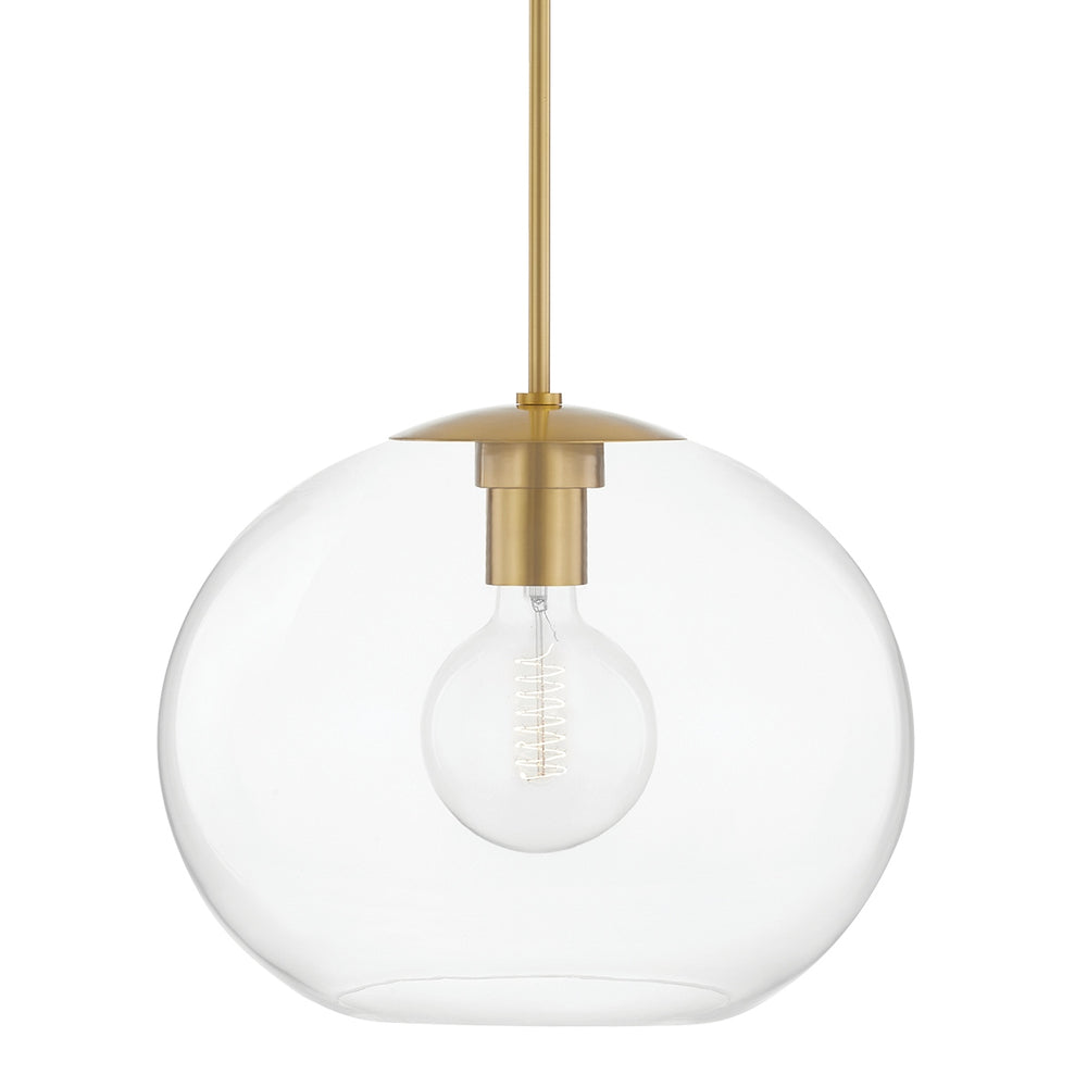 Mitzi Canada - One Light Pendant - Margot - Aged Brass- Union Lighting Luminaires Decor
