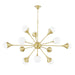 Mitzi Canada - LED Chandelier - Ariana - Aged Brass- Union Lighting Luminaires Decor