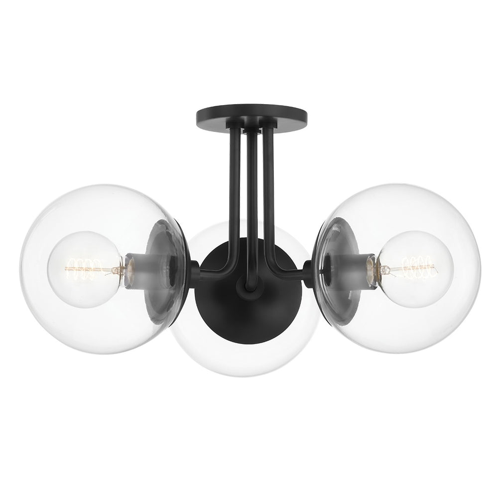 Mitzi Canada - Three Light Semi Flush Mount - Meadow - Old Bronze- Union Lighting Luminaires Decor