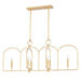 Mitzi Canada - Six Light Linear - Mallory - Gold Leaf- Union Lighting Luminaires Decor