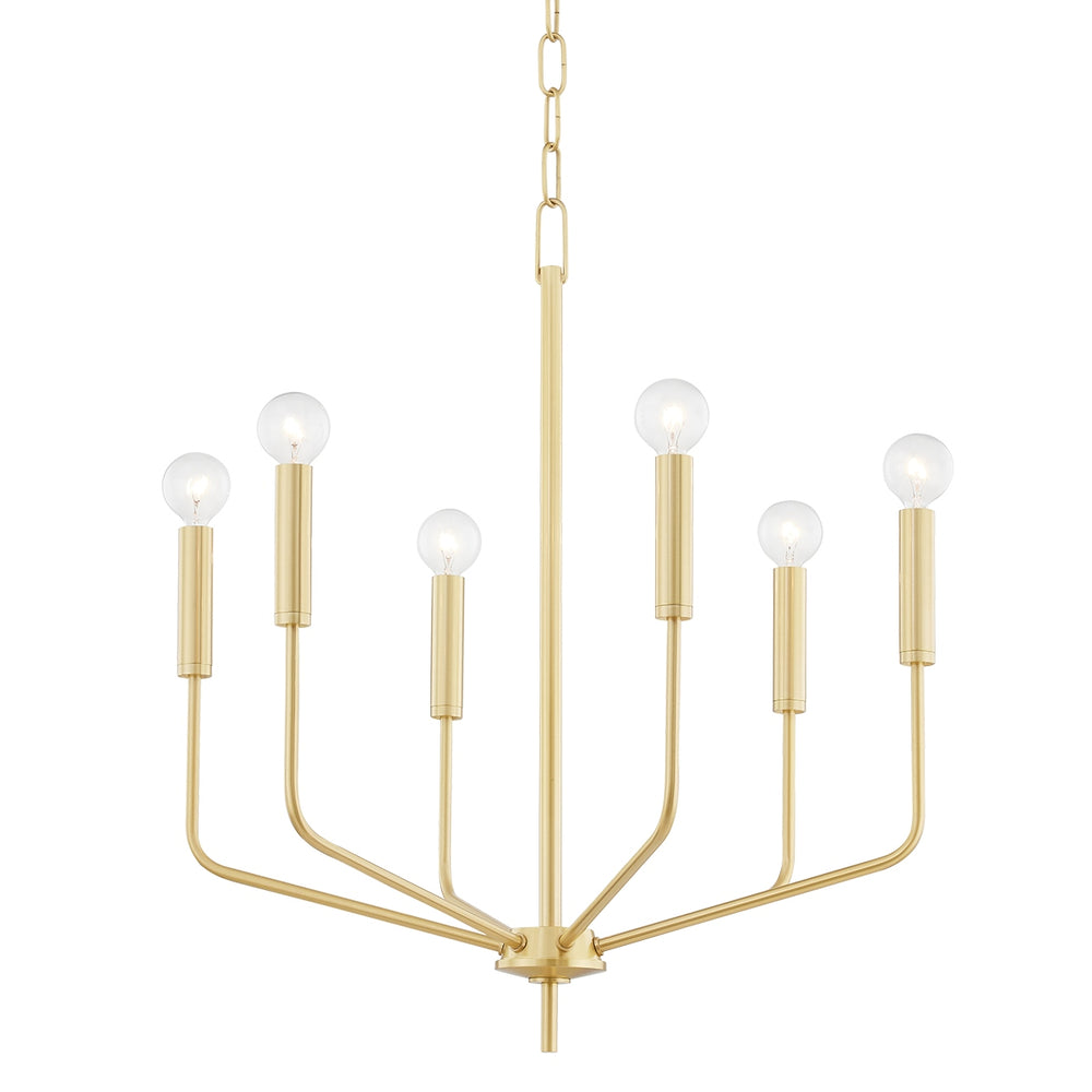 Mitzi Canada - Six Light Chandelier - Bailey - Aged Brass- Union Lighting Luminaires Decor