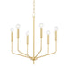 Mitzi Canada - Six Light Chandelier - Bailey - Aged Brass- Union Lighting Luminaires Decor