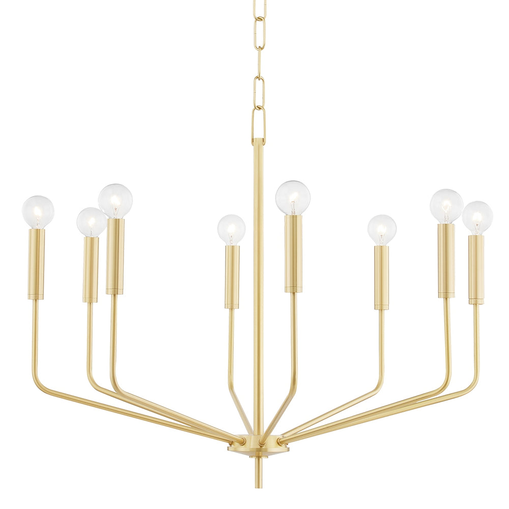 Mitzi Canada - Eight Light Chandelier - Bailey - Aged Brass- Union Lighting Luminaires Decor