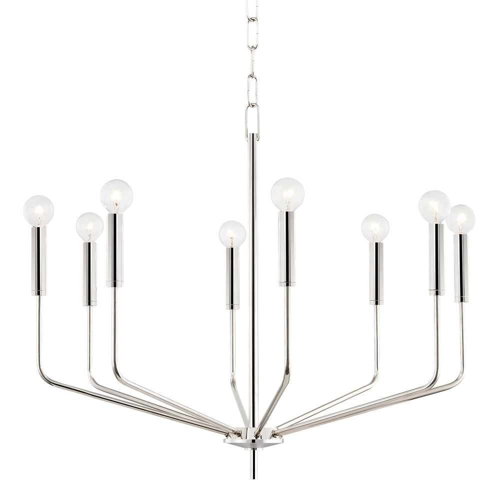 Mitzi Canada - Eight Light Chandelier - Bailey - Polished Nickel- Union Lighting Luminaires Decor