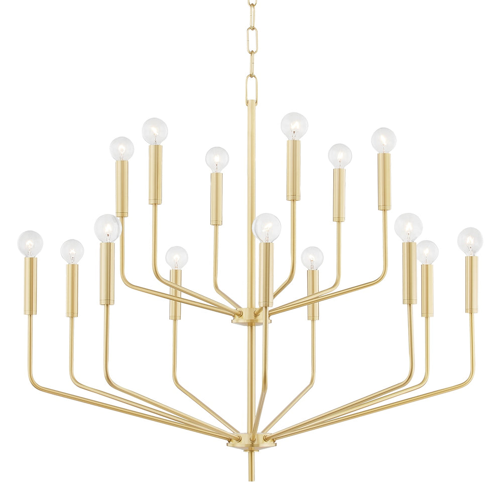 Mitzi Canada - 15 Light Chandelier - Bailey - Aged Brass- Union Lighting Luminaires Decor