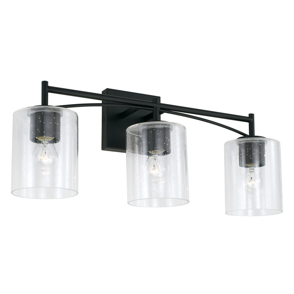 Capital Lighting - Three Light Vanity - Peyton - Matte Black- Union Lighting Luminaires Decor