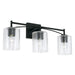 Capital Lighting - Three Light Vanity - Peyton - Matte Black- Union Lighting Luminaires Decor