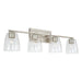 Capital Lighting - Four Light Vanity - Sylvia - Antique Silver- Union Lighting Luminaires Decor