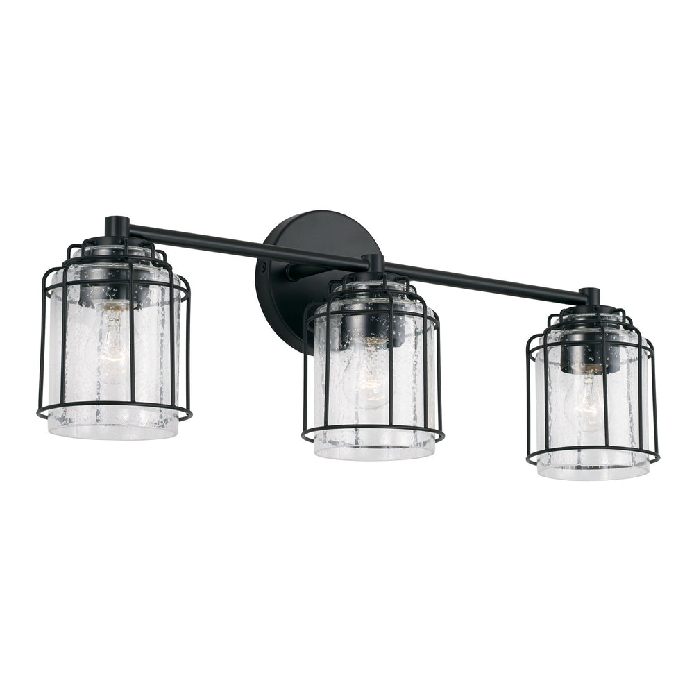 Capital Lighting - Three Light Vanity - Harmon - Matte Black- Union Lighting Luminaires Decor